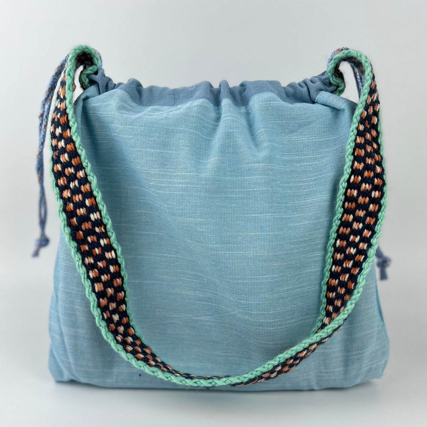 Reversible Kolan Handbag - Dusty Blue