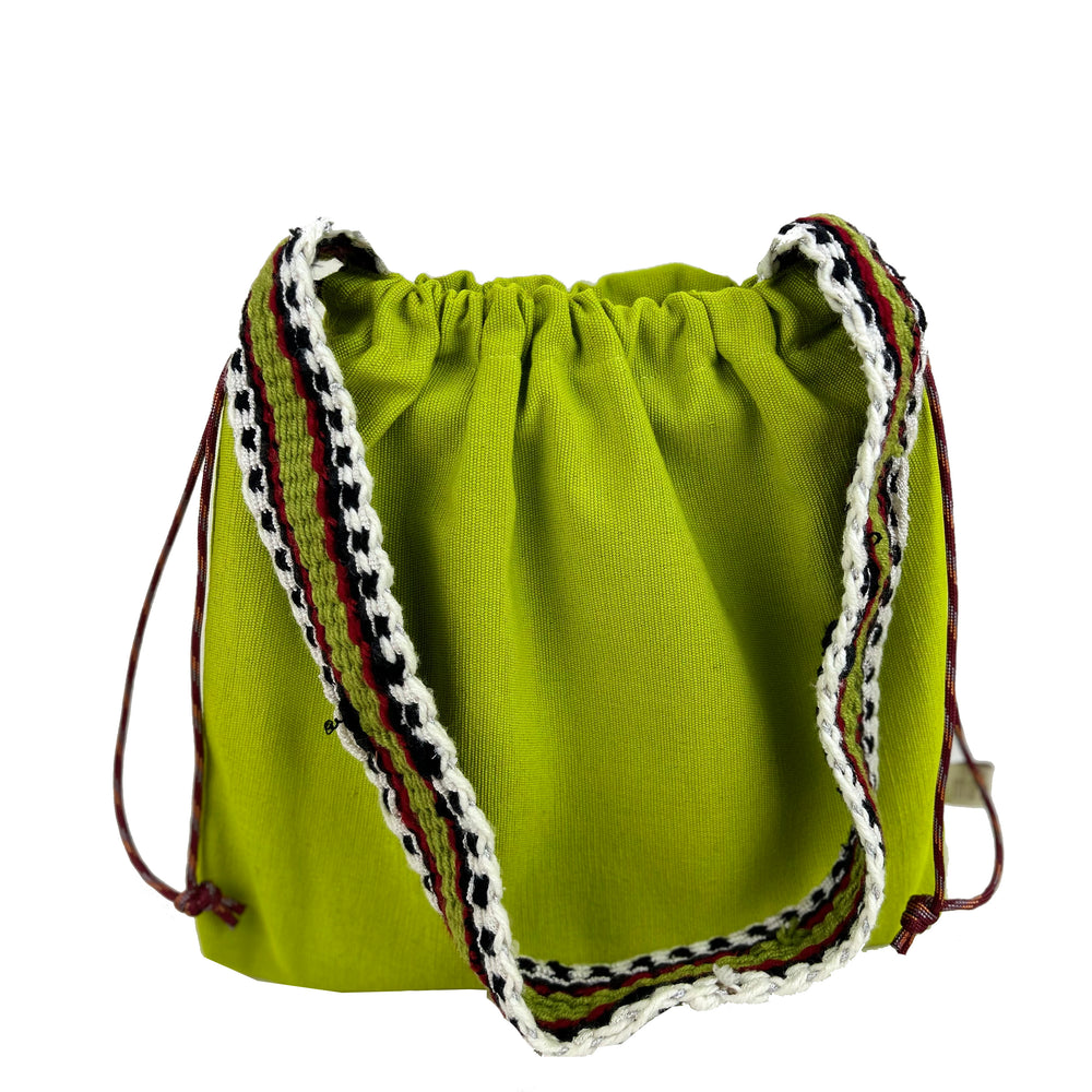 Reversible Kolan Handbag - Neon Green